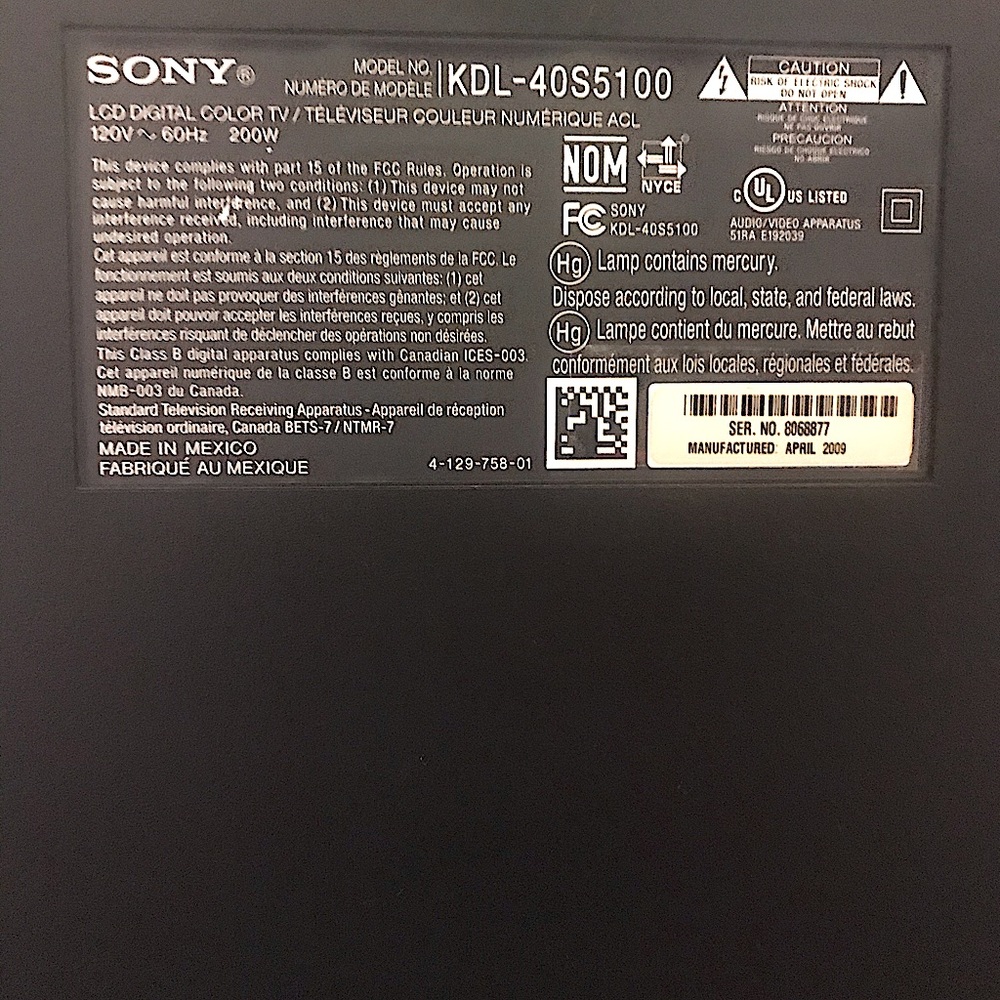 - Sony INSIGNIA 40’’ T.V - Picture 5 of 7
